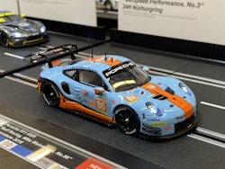 Skala 1/32 Analog slotcar fr Carrera: Porsche 911 RSR "Gulf Racing, Mike Wainwright, No.86", Silverstone 2018