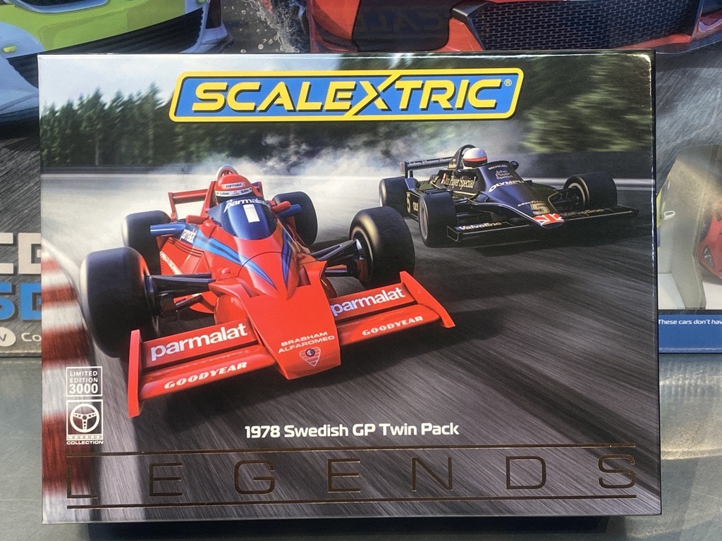 Skala 1/32 Scalextric Slot Cars - Legends - Swedish GP 78' Twin Pack