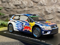 Skala 1/24 2016 Volkswagen Polo R WRC #2 Latvala/Anttila Rally Guanajuato Mexico