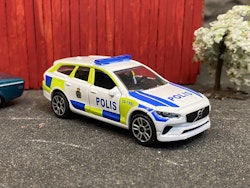 Skala 1/64 Volvo V90 Polis (Swedish police car) fr Majorette