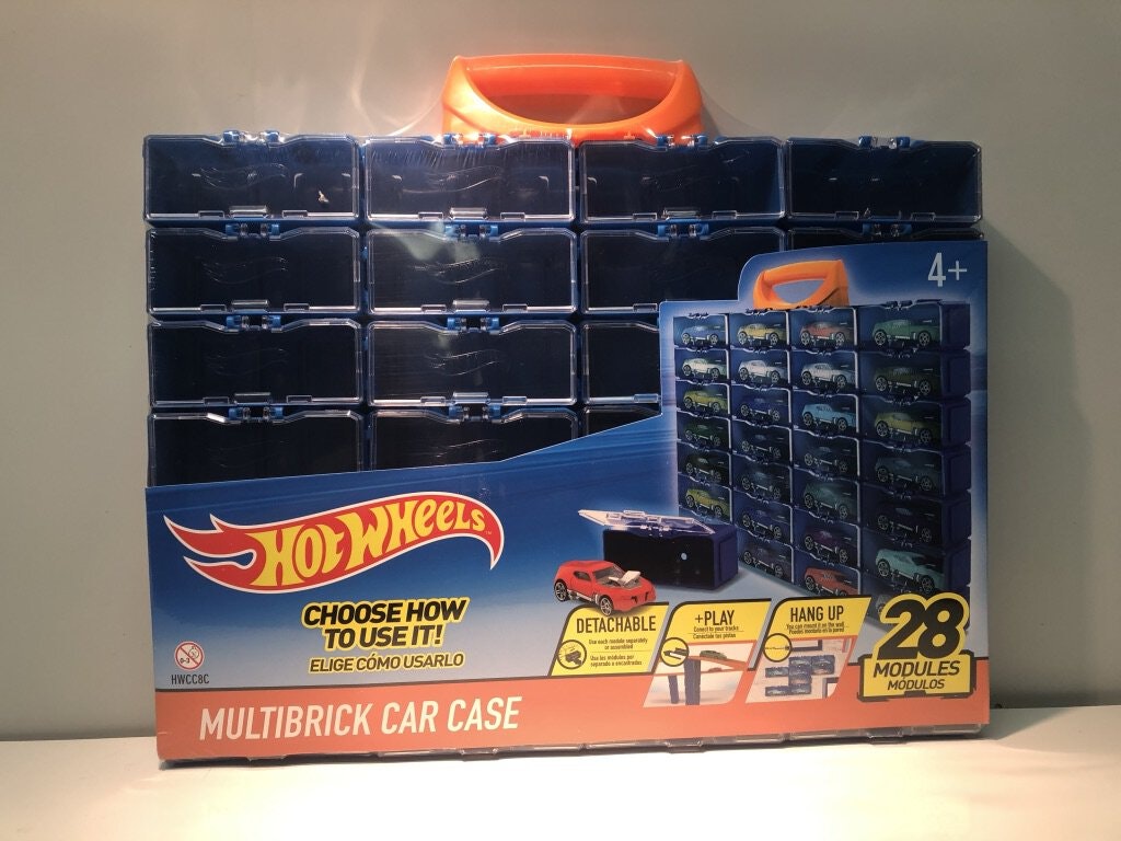 Skala 1/64 - 28-pack Hot Wheels Case, Byggbara boxar för modellbilar i.