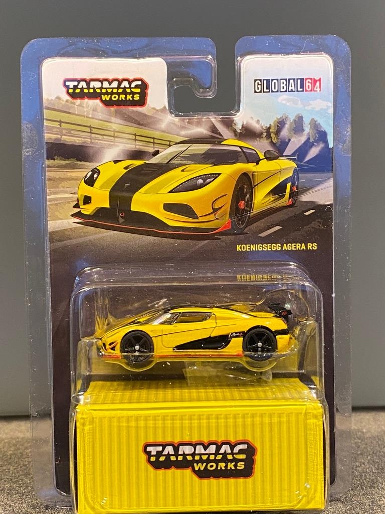 Skala 1/64 Exklusiv KOENIGSEGG AGERA RS, Gul/svart från TARMAC works