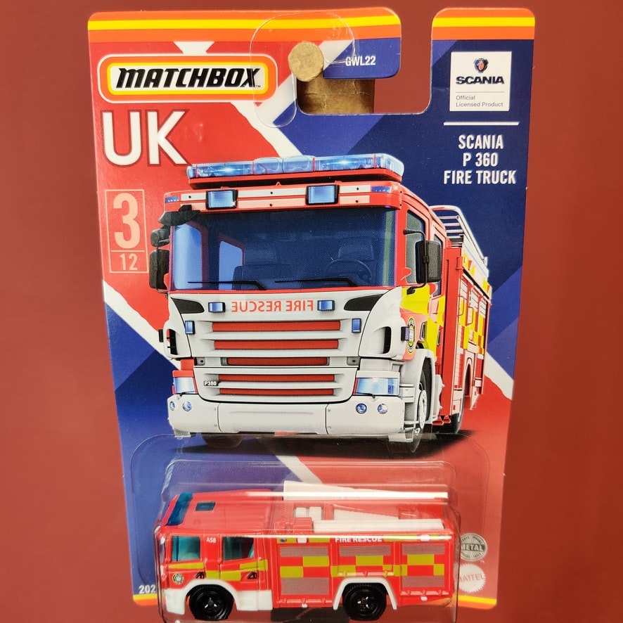 Skala 1/64 MATCHBOX - UK - SCANIA P360 Fire Truck