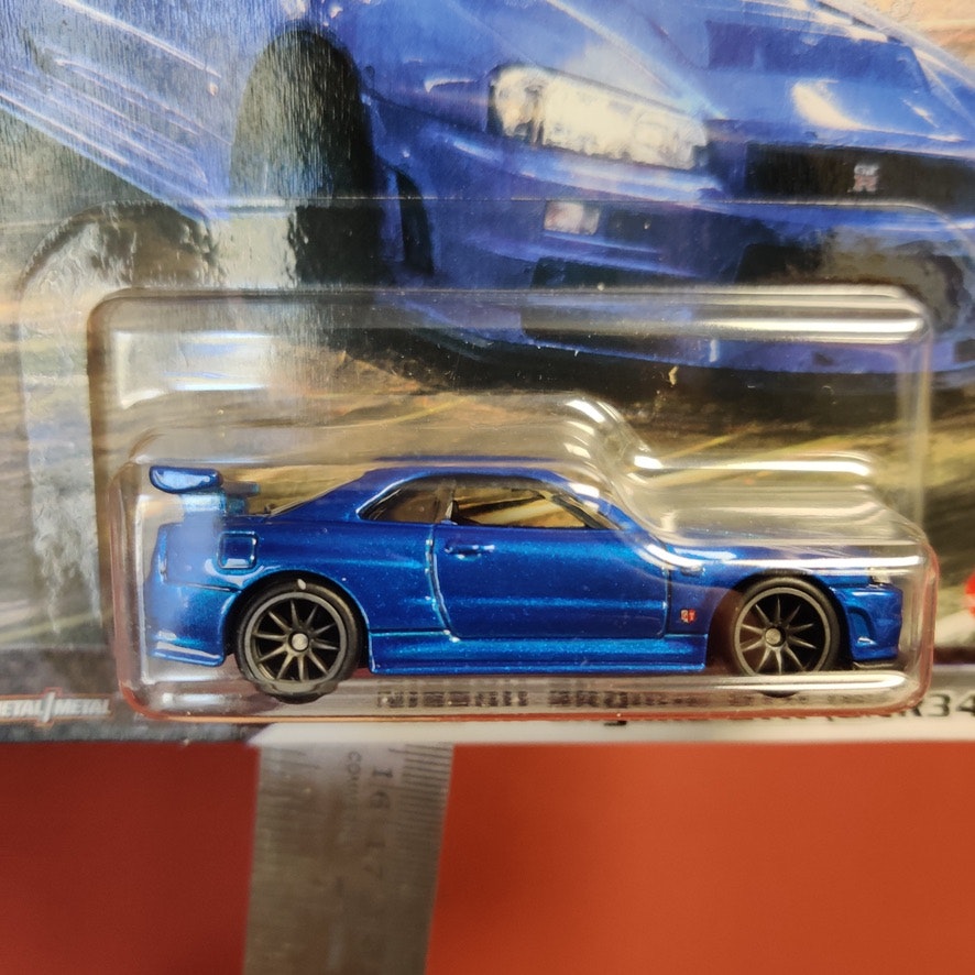 Skala 1/64 Hot Wheels Premium, Fast & Furious, NiSSAN SKYLINE GTR (BNR34)