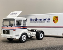 Skala 1/43 MAN Büssing Racing Transporter "Rothmans Porsche" fr IXO models