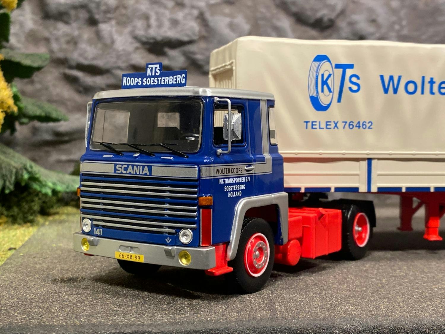 Skala 1/43 Mycket fin SCANIA LBT 141 (WALTER KOOPS) 1976 från IXO models