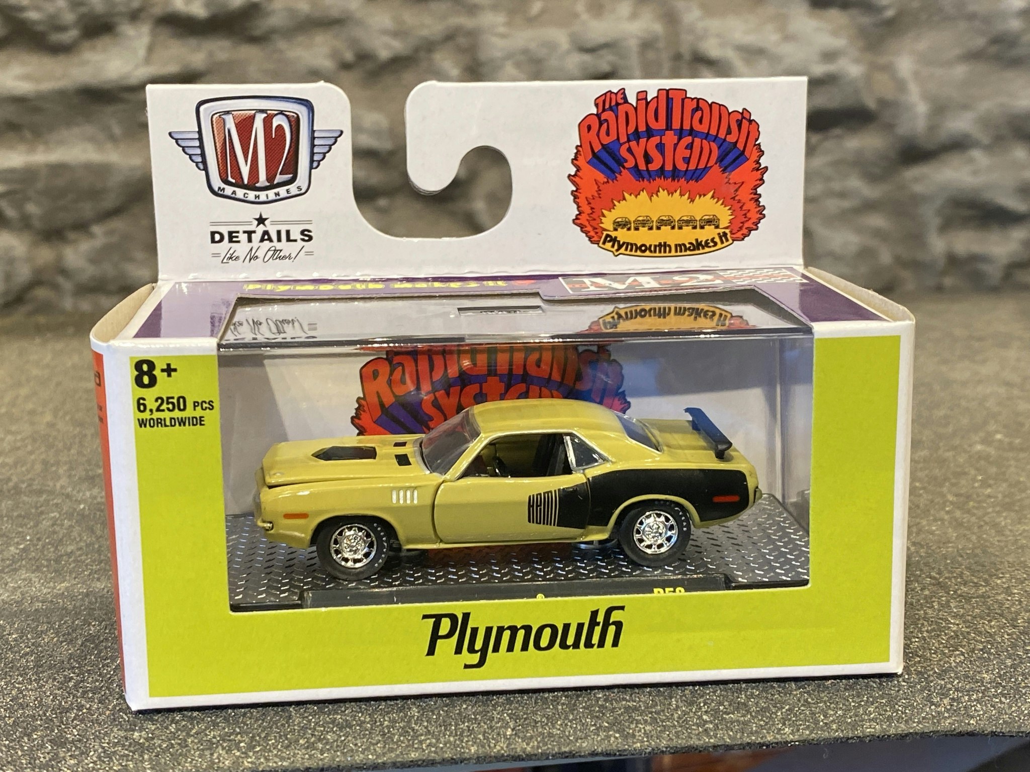 Skala 1/64 Plymouth Hemi Cuda 71' fr M2