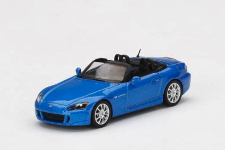 Skala 1/64 - Honda S2000 (AP2) Laguna Blue Pearl Hö styrd, från MINI GT