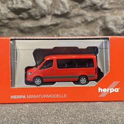 Skala 1/87 - Mercedes-Benz Sprinter Buss, Röd, från Brekina