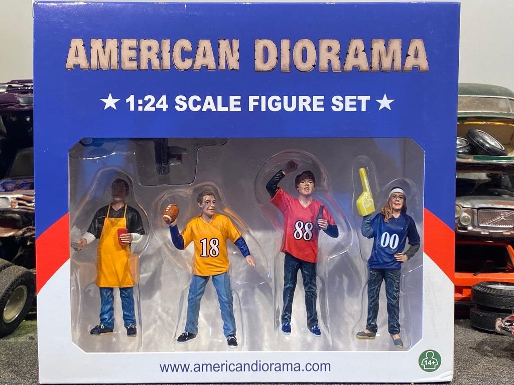 Skala 1/24 Hejarparty m grill 6-delar - American Diorama