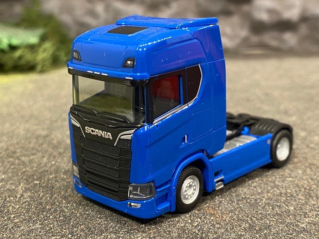 Skala 1/87 h0, Scania CS V8 ZM, blå från HERPA / Swedish Truck Models