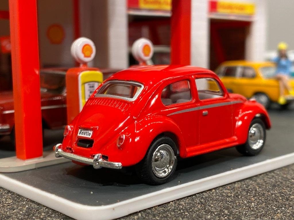 Skala 1/64 Volkswagen Typ 1 Bubbla / Beetle 1967, Röd fr Kinsmart