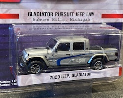 Skala 1/64 JEEP Gladiator 20 "Hot Pursuit" från Greenlight