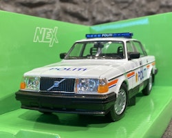 Skala 1/24 Volvo 240 GL, Norsk Politi, Polis, vit  fr Welly