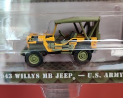 Skala 1/64 1943 Willys MB Jeep US Army "Battalion 64" från Greenlight