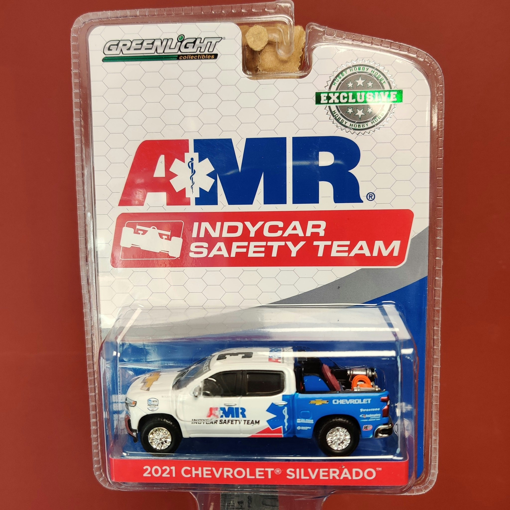 Skala 1/64 Chevrolet Silverado 21' "AMR Indycar Safety Team" från Greenlight Excl.