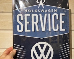 NYHET! Plåtskylt ca 30 x 40 cm Motiv: Volkswagen SERVICE
