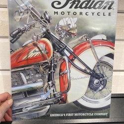 Plåtskylt ca 32 x 42 cm Motiv: Indian Motorcycles, Roadmaster