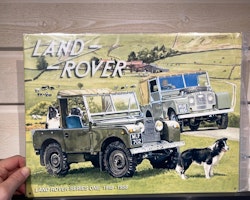 Plåtskylt ca 32 x 42 cm Motiv: Land Rover, Series I 1948-1958