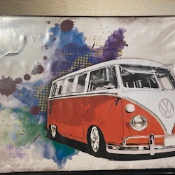 Plåtskylt ca 32 x 42 cm Motiv: Volkswagen T1 Buss, Samba