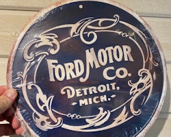 Plåtskylt ca 30 cm Motiv: Ford Motor Company Detroit Mich