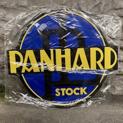 Plåtskylt ca 28 x 25 cm Motiv: Panhard Stock