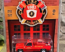 Skala 1/64 Chevrolet C20 Custom Deluxe 86' Indiana FD fr Greenlight Lmt ed