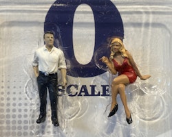 Skala 1/43, 0-skala, En man & en kvinna (70-tal) - American Diorama