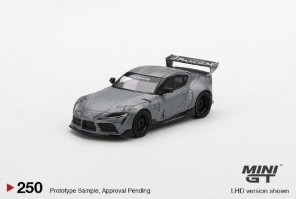 Skala 1/64 - Pandem Toyota GR Supra V1.0 Matt Grå från MINI GT