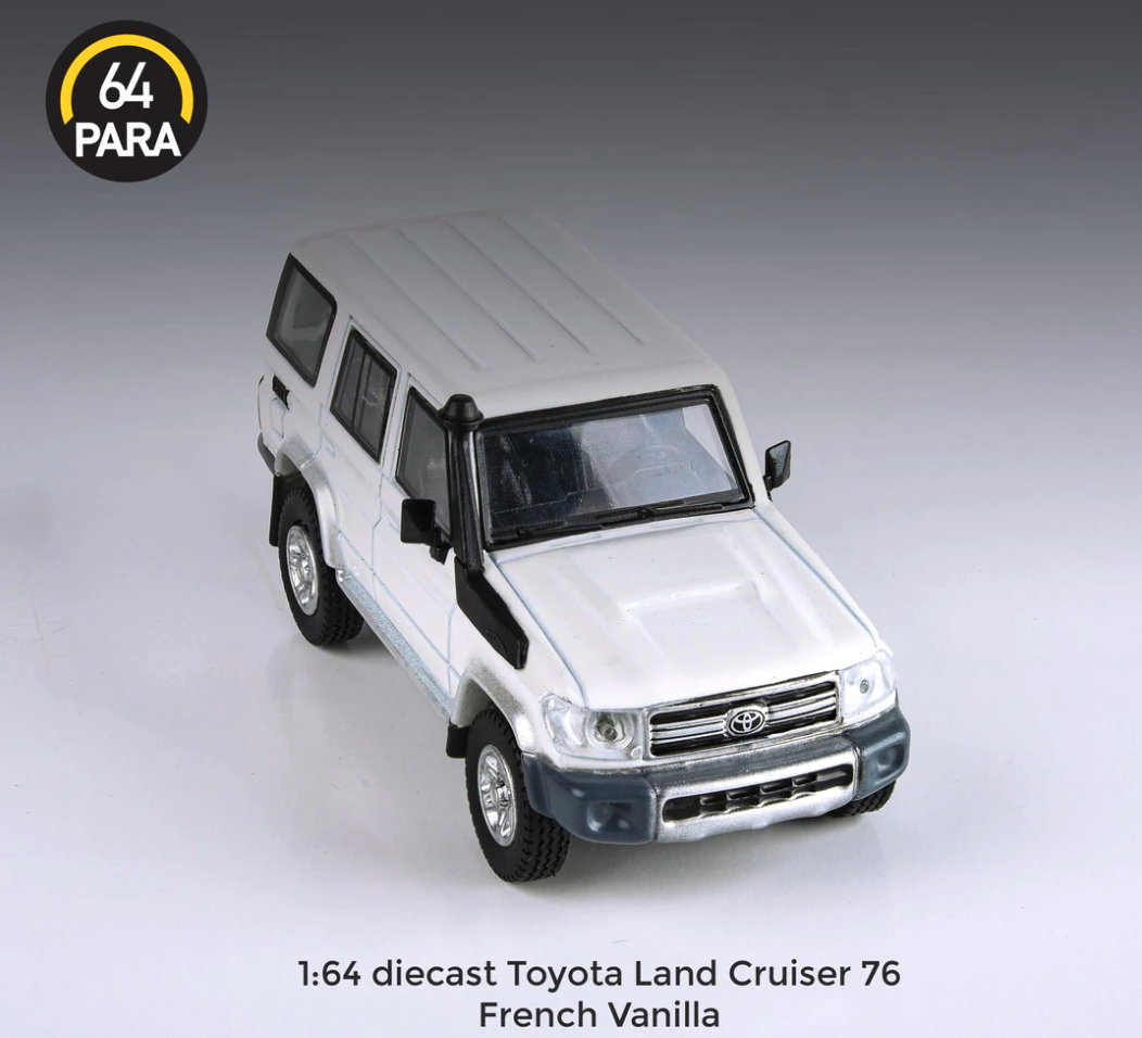 Skala 1/64 Toyota 2007 Land Cruiser 76, French Vanilla från Para 64