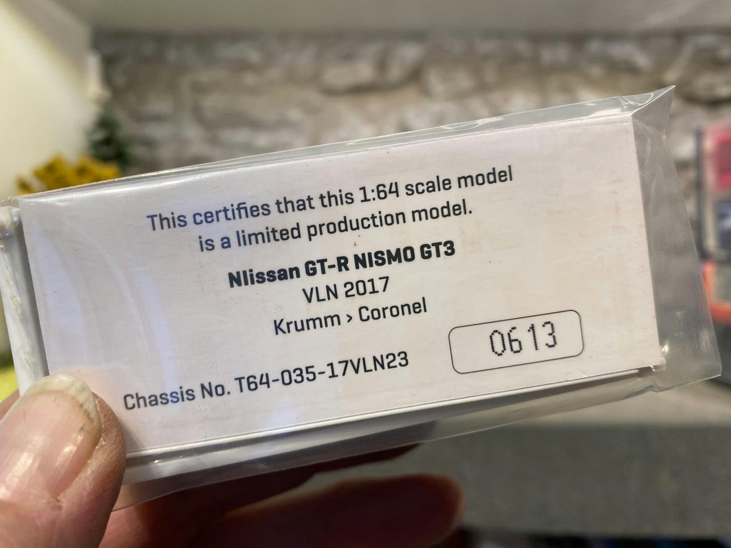 Skala 1/64 Nissan Nissan GT-R Nismo Gt3 #23 fr TARMAC Hobby64