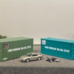 Skala 1/64 Nissan Silvia S15 silv 99' containers DM Diecast Masters BM Creations