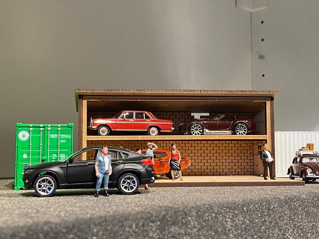 Skala 1/64: "Tokyo Storage" - fin byggsats av ett lastställ i Japan fr. Sjo-cal