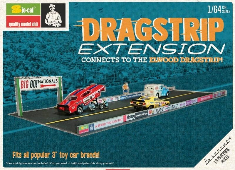 Skala 1/64: Elwood Dragstrip Extension - fin byggsats fr. Sjo-cal