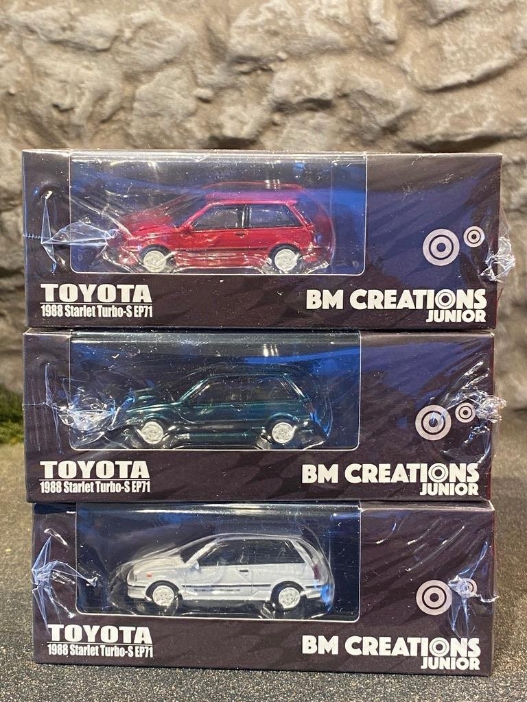 Skala 1/64 Toyota Starlet Turbo S EP71 Röd - DM Diecast Masters BM Creations