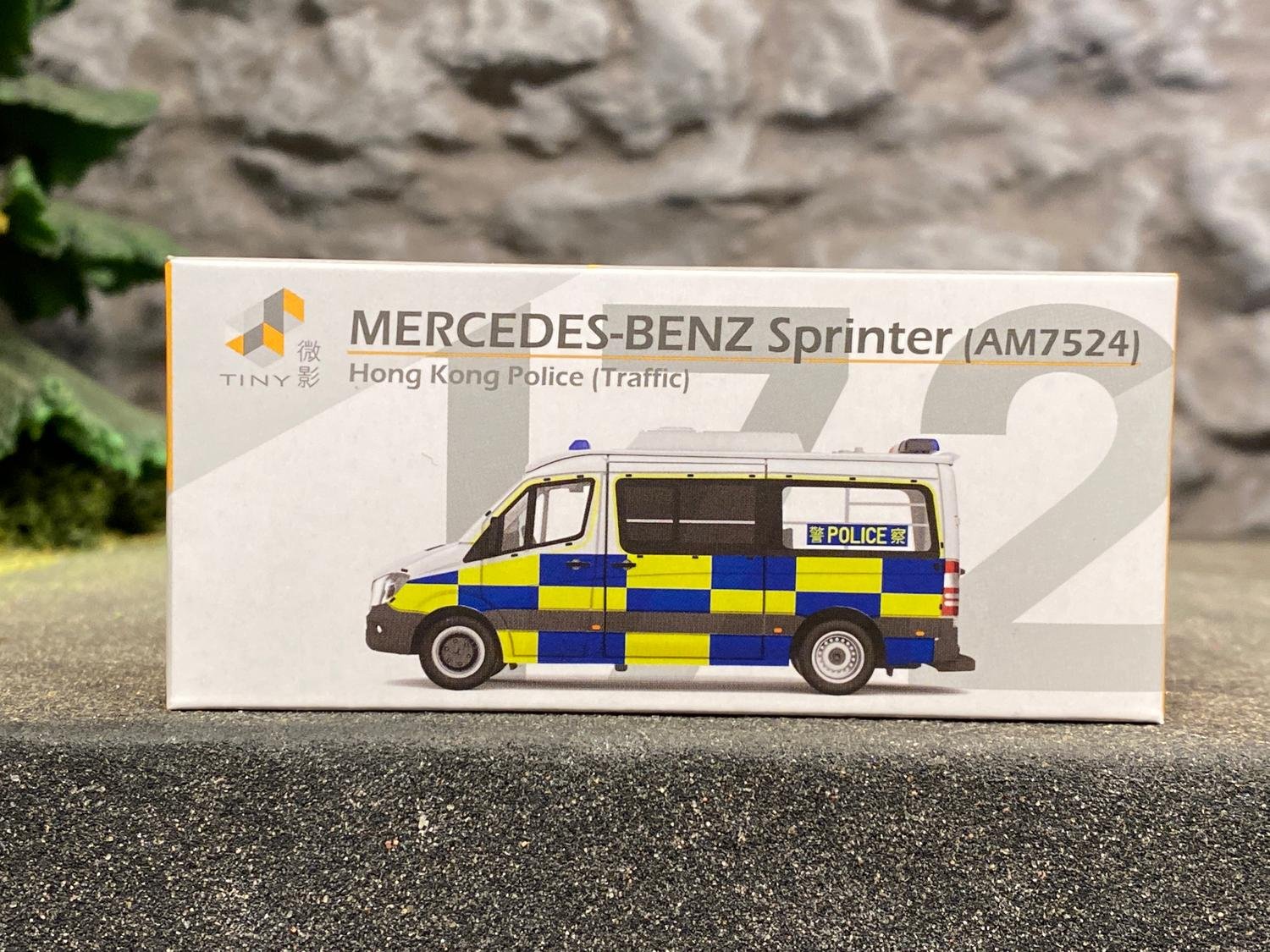 Skala 1/64 Mercedes Benz Sprinter Police Traffic fr Tiny Toys