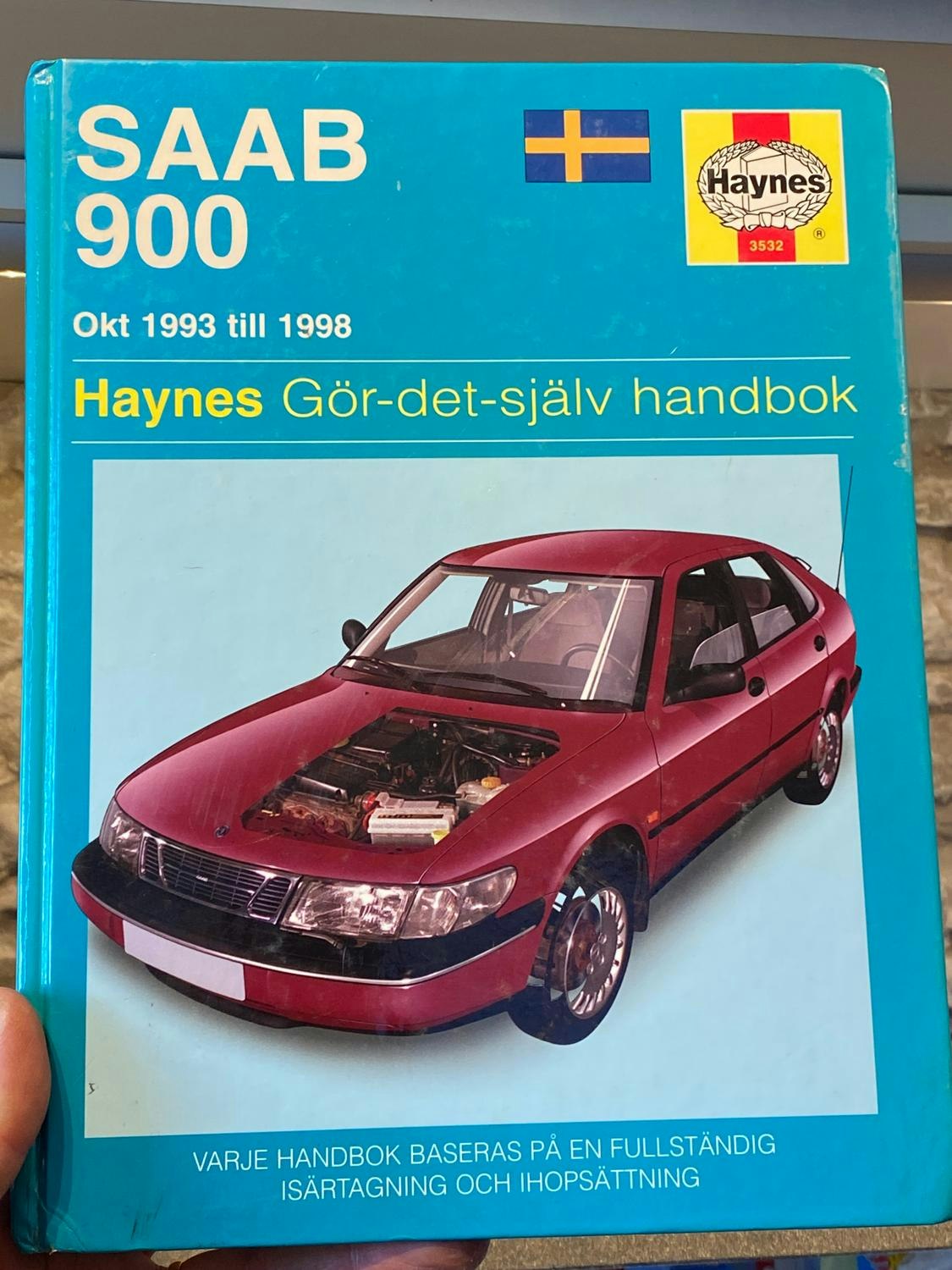 Haynes Reparationshandbok / Instruktionsbok SAAB 900 93-98, bra skick på svenska
