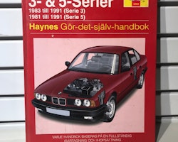 Haynes Reparationshandbok / Instruktionsbok BMW 3 & 5-serien 83-91 & 81-91 Sv