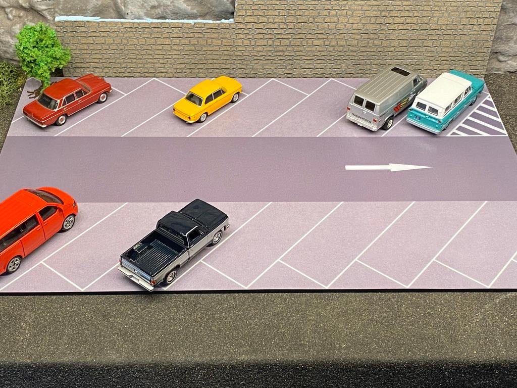 Skala 1/64: Parkeringsplats mjuk platta / Parking Lot Pad 40 x 25 cm fr Mini GT