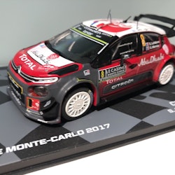 Skala 1/43 Snygg modellbil av Citroen C3 WRC 2017 "Monte Carlo"