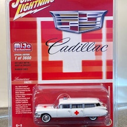 Skala 1/64 1959 Cadillac Ambulance f Johnny Lightning