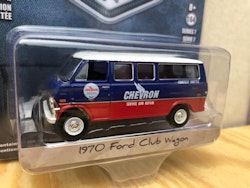 Skala 1/64 Ford Club Wagon 70' "CHEVRON" "Blue Collar" från Greenlight