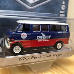 Skala 1/64 Ford Club Wagon 70' "CHEVRON" "Blue Collar" från Greenlight