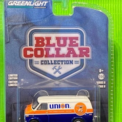 Skala 1/64 GMC Vandura 2500 87' "UNION" "Blue Collar" från Greenlight