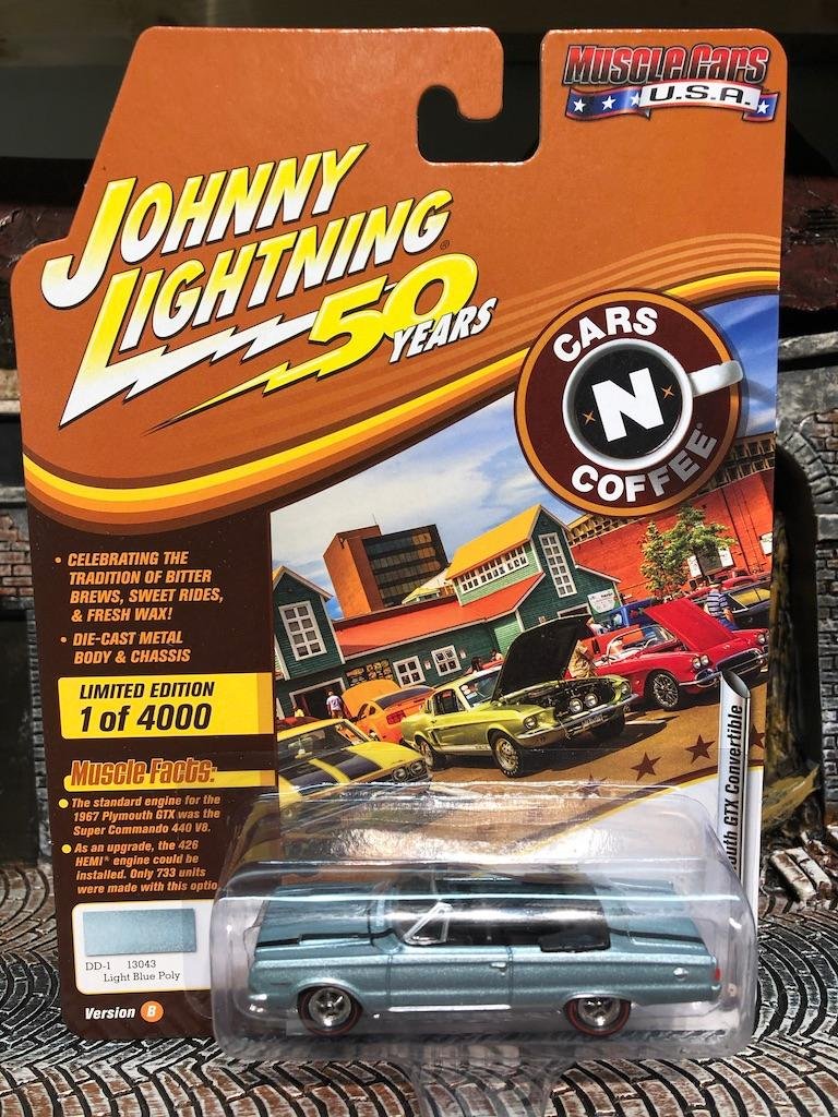 Skala 1/64 Plymouth 67' Convertable "Cars N' Cofee" fr Johnny Lightning Lim ed.