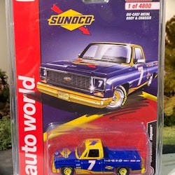 Skala 1/64 - 73' Chevrolet Cheyenne pick-up "Sunoco" AUTO WORLD MiJo Lim ed.