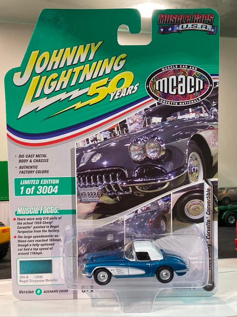 Skala 1/64 Chevy Corvette Convertable 58' "MCACN" fr Johnny Lightning