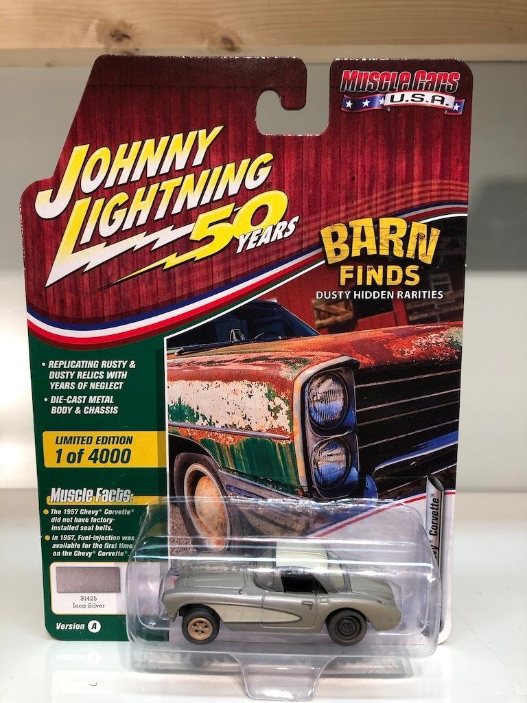 Skala 1/64 Chevy Corvette 57 "Barn Finds" fr Johnny Lightning Lim ed.