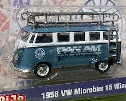 Skala 1/64 -58 Volkswagen Microbus 15 Window USA & Trailer  "Pan Am" fr M2