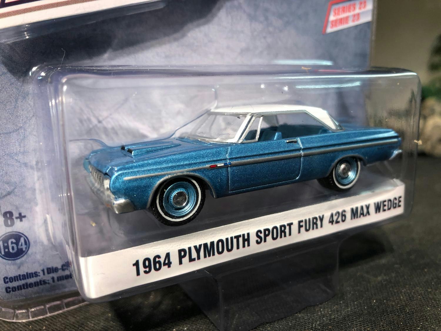 Skala 1/64 Plymouth Sport Fury 426 max Wedge 64' "GL Muscle" från Greenlight